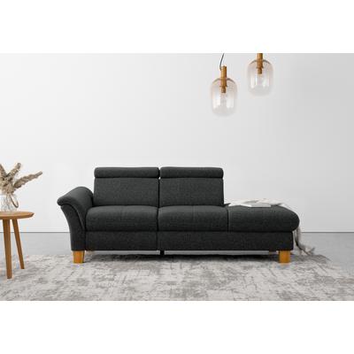 Recamiere HOME AFFAIRE "Lindgren", grau (anthrazit), B:206cm H:84cm T:93cm, 100% Polyester, Sofas, wahlweise motorische TV-Funktion, Bettkasten und Kopfteilverstellung Image