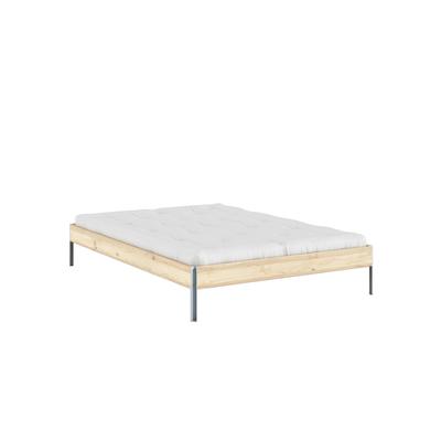 Bettgestell KARUP DESIGN "CORE BED Bodenbett, Holzrahmen, Futonbett, Jugendbett, Holzbett", 140, B:146cm H:34cm L:206cm, Betten, Massivholzbett mit Lattenrost, Kiefer massiv, Doppelbett ohne Kopfteil Image