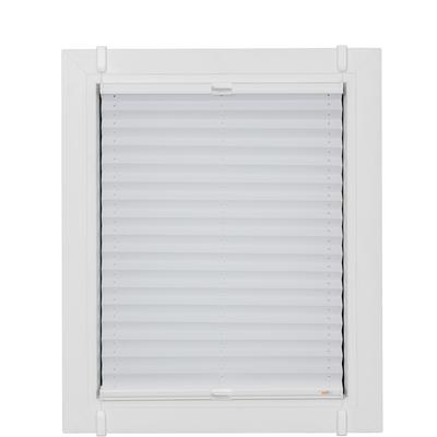 Plissee SUNLINES "One Size Style Crepe", weiß (weiß, weiß, weiß), B:40cm H:130cm, Obermaterial: 85% Polyester, 15% sonstige Fasern, Plissees, Zubehörfarbe weiß, zum Klemmen Image
