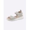 Sandale CAPRICE, Damen, Gr. 41, grau (hellgrau), Textil, sportlich, Schuhe