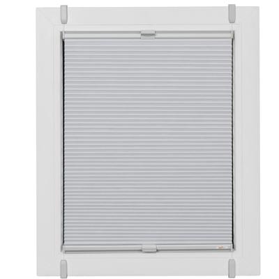 Wabenplissee SUNLINES "One Size Style Honeycomb VD", weiß (weiß, grau, grau), B:90cm H:130cm, Obermaterial: 85% Polyester, 15% sonstige Fasern, Plissees, Zubehörfarbe grau, zum Klemmen Image
