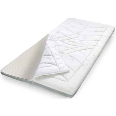 Topper STENDEBACH "Topper Softtop Luxus TENCEL™ Latex, 90x200cm und weitere Größen", grau, B:100cm H:8cm L:200cm, Latex, Topper, Allergiker geeignet (Hausstauballergiker), Feuchtigkeitstransport Image