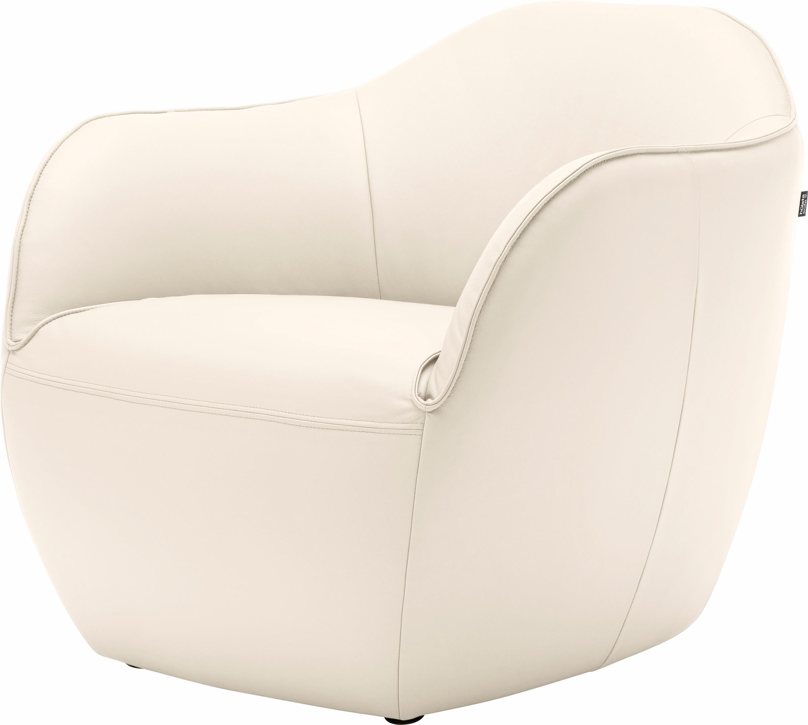 Sessel "CR.480 Designsessel, Loungesessel", weiß (perlweiß 534, 12), B:79cm H:73cm T:82cm, Chenille COCO (72% Polyester 15% Baumwolle 13% Polyacryl), CREATION BY ROLF BENZ, Sessel, Sessel, Wahlweise aus Leder oder Chenille