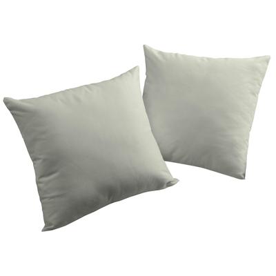 Dekokissen WIRTH "Peschiera" Gr. 2, grau (taupe, unifarben), B:50cm L:50cm, Polyester, Seide, Dekokissen_Sitzkissen_Kissenhüllen, Kissenhülle ohne Füllung, 2 Stück Image