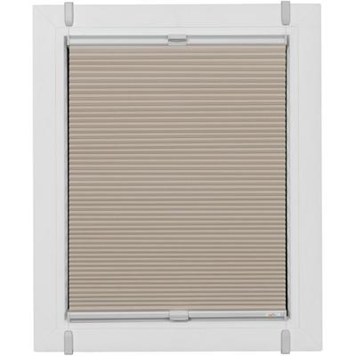 Plissee SUNLINES "Start-up Style Honeycomb", beige (sand, weiß, weiß), B:76cm H:145cm, Obermaterial: 100% Polyester, Plissees, verspannt mit Simply-Fix Klemmträger, Wabenplissee, nach Maß Image