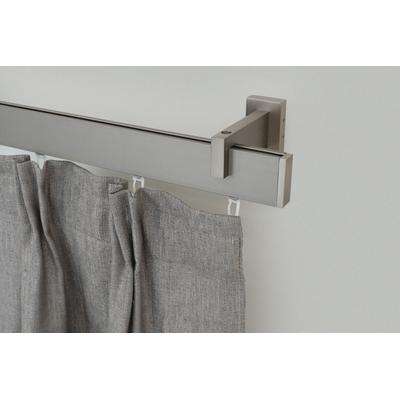 Innenlaufschiene GARESA "FLAT", silber (vernickelt), L:380cm, Aluminium, Gardinenstangen, Rechteckprofil, Wandmontage, perfekter Lauf, modern, verlängerbar Image
