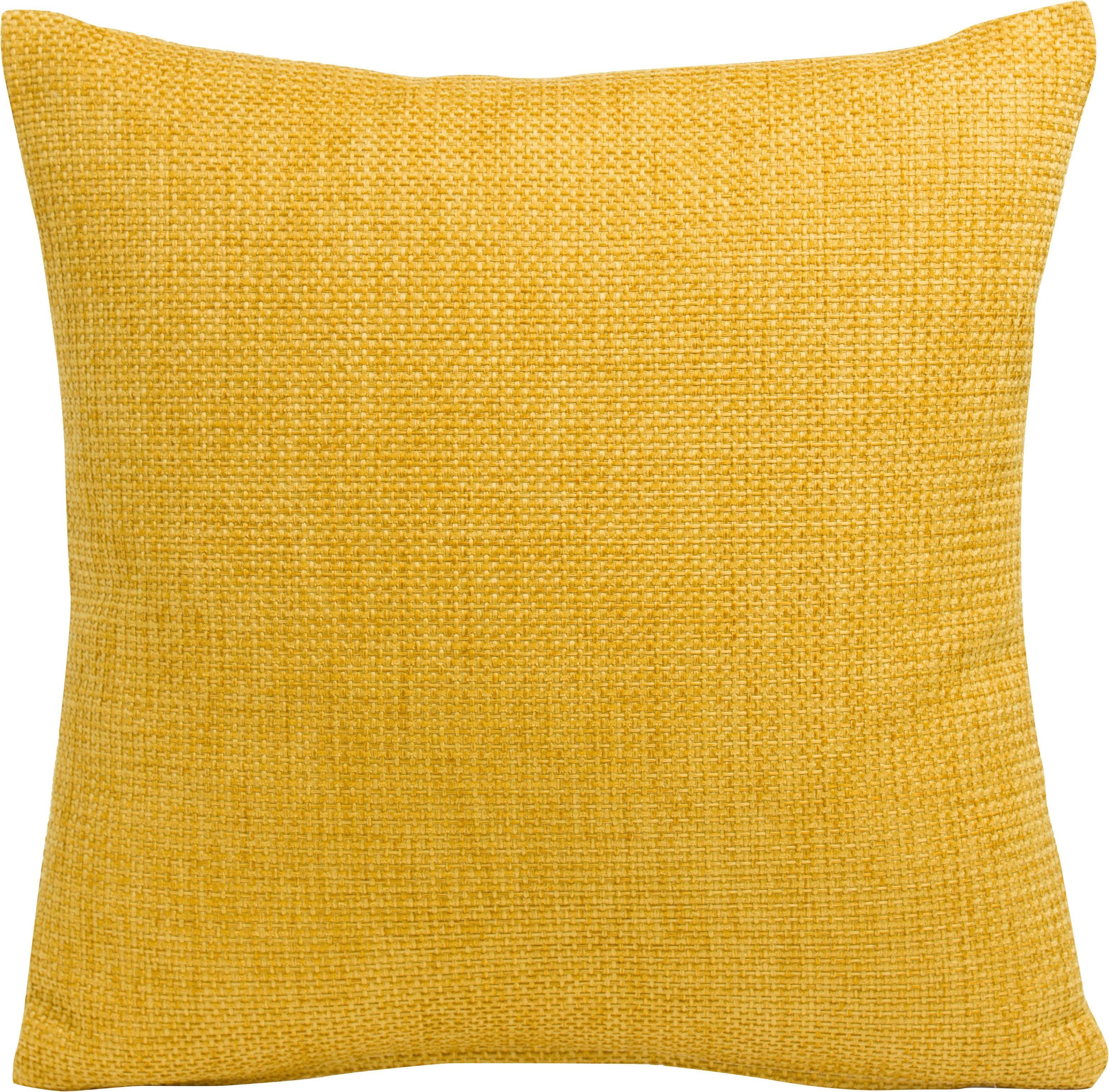 Kissenhüllen GÖZZE "Dallas", gelb (senf), B:60cm L:60cm, Polyester, Obermaterial: 100% Polyester, Kissenbezüge, in vielen Farben