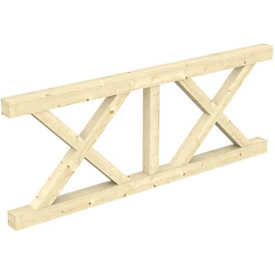 Brüstungsgeländer SKANHOLZ "Andreaskreuz", beige (natur), H:84cm L:220cm, Geländer, für die Front Image