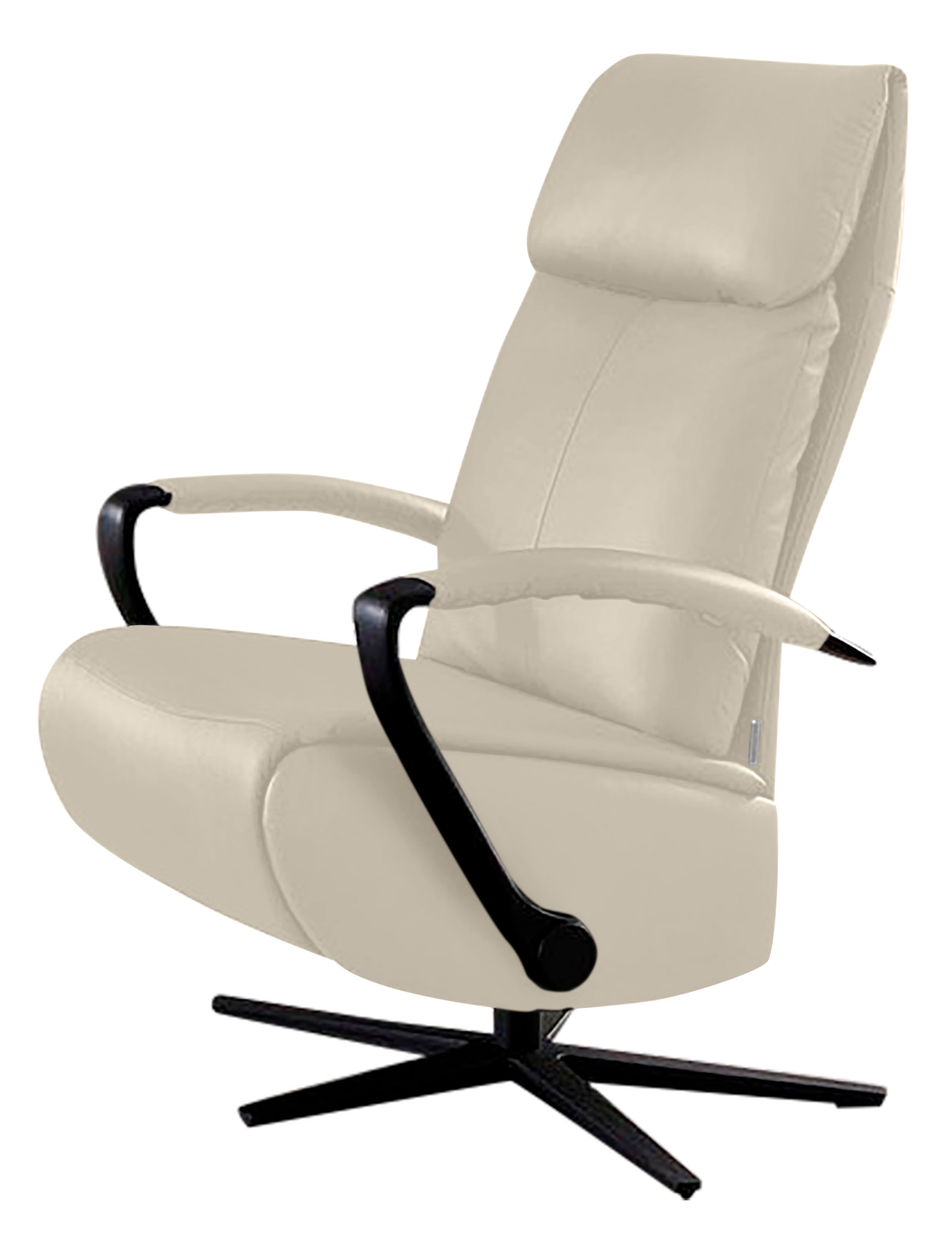 Relaxsessel W.SCHILLIG "rumbaa", grau (eisgrau z59), B:68cm H:113cm T:83cm, Longlife Xtra-Leder Z59: Glattleder mit modischer Prägung. Hautstärke 0, 9 - 1, 1 mm, Sessel, Relaxsessel, wahlweise mit Doppelmotor, in Größen S, M & L, mit 5-Sternfuß