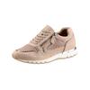 Sneaker CAPRICE, Damen, Gr. 42, beige (sand), Veloursleder, Mesh, Textil, Textil, sportlich, Schuhe
