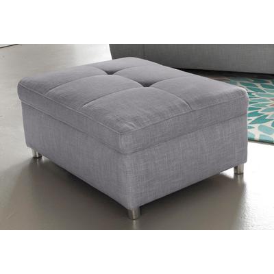 Polsterhocker SIT & MORE "Labene", grau, B:98cm H:42cm T:68cm, Struktur fein (95% Polyester, 5% Polyamid), Luxus-Microfaser ALTARA NUBUCK (100% Polyester), Kunstleder SOFTLUX / Struktur (100% Polyester), Struktur (100% Polyester), Hocker Image