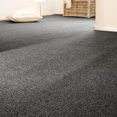 Teppichboden ANDIAMO "Bruce, Schlinge", grau (anthrazit), B:400cm H:4mm L:1000cm, Kunstfaser, Teppiche, meliert. Breite 400 cm, Wohnzimmer, strapazierfähig & robust Image