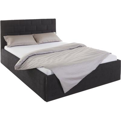 Polsterbett, schwarz, B:150cm H:98cm L:210cm, Bezug Bett: 100% Polyester, Bonnell-Federkernmatratze: 51% Polypropylen, 39% Polyester, 10% Baumwolle, Kaltschaummatratze: 100% Polyester, Bezug abnehm- und waschbar bis 60u00b0C, WESTFALIA... Image