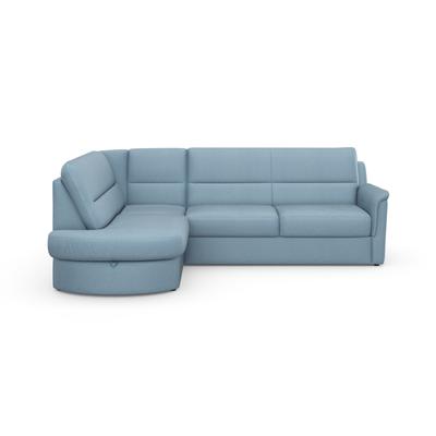 Ecksofa SIT & MORE "Panini L-Form", blau (hellblau), B:243cm H:87cm T:175cm, Sofas, wahlweise mit Bettfunktion und Bettkasten Image