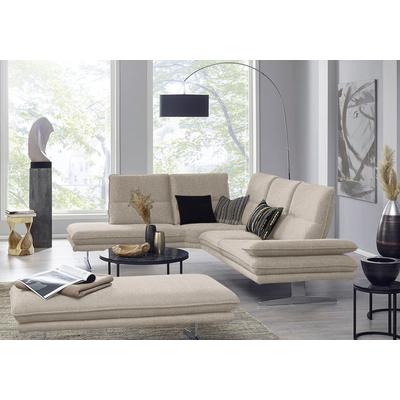 Ecksofa W.SCHILLIG "broadway, Designsofa, mit tollem Sitzkomfort, L-Form", braun (sesame s22), B:284cm H:94cm T:224cm, Flachgewebe S22 (100% Polyester), Sofas, Sitztiefenverstellung, Kopfteil- & Seitenteilverstellung, Breite 284cm Image