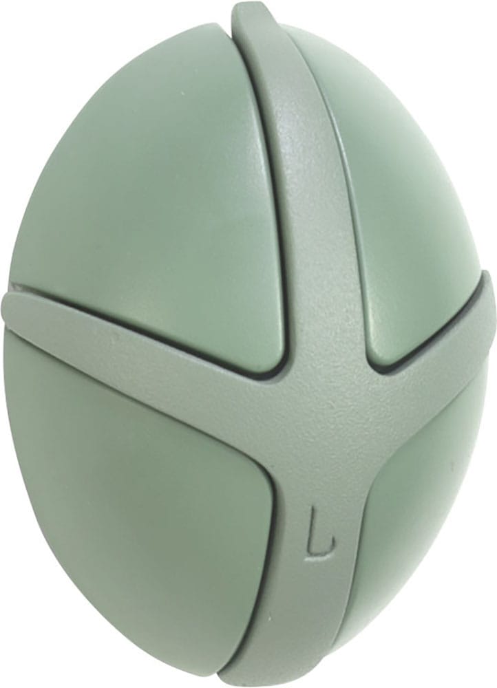 Garderobenhaken SPINDER DESIGN "TICK", grün (dusty grün), B:7,5cm H:9,5cm T:3,8cm, ABS-Kunststoff, Garderobenhalter, Garderobenhaken, Design-Garderobe aus recyceltem ABS und mit klappbaren Haken