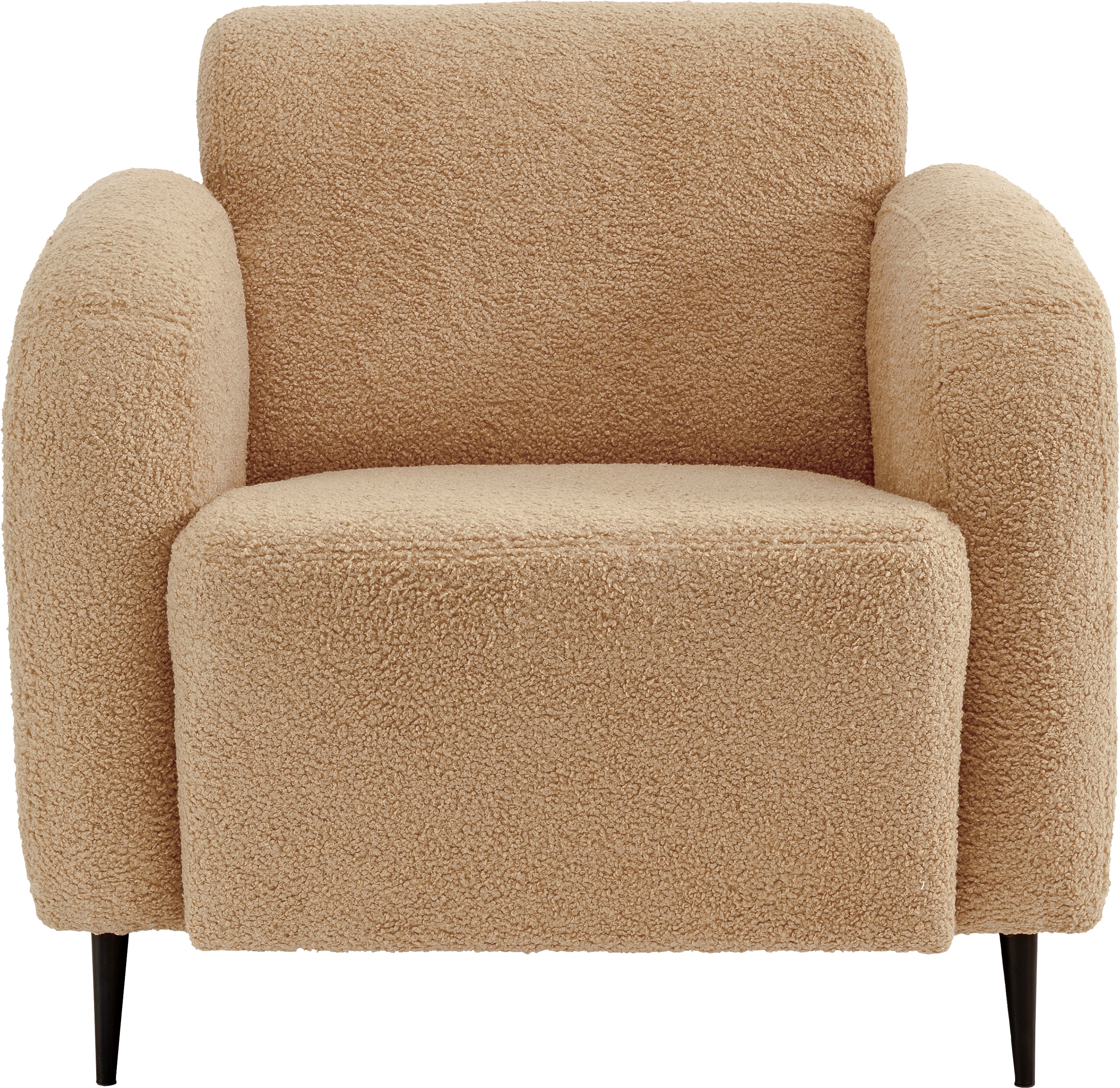 Cocktailsessel HOME AFFAIRE "Marone", beige (creme), B:85cm H:76cm T:90cm, Luxus-Microfser weich 100% Polyester;Struktur fein 100% Polyester, Sessel, Cocktailsessel, auch als 2-Sitzer und 3-Sitzer erhältlich