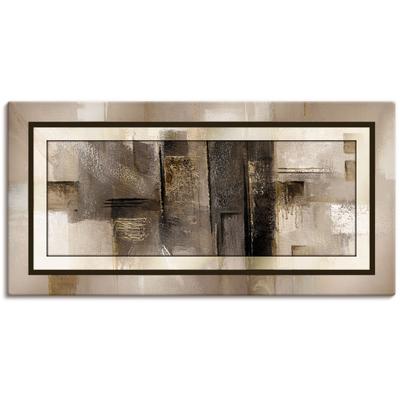 Wandbild ARTLAND "Quadrate - abstrakt 1", gold (farbe bild(er): goldfarben), B:60cm H:30cm, Bilder, als Alubild, Outdoorbild, Leinwandbild, Poster in verschied. Größen Image