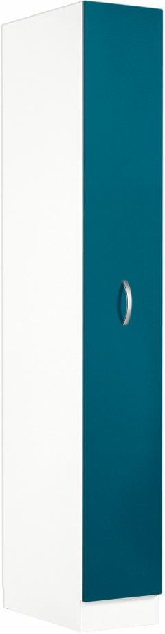 Apothekerschrank WIHO KÜCHEN "Flexi", blau (front: ozeanblau, korpus: weiß), B:30cm H:200cm T:57cm, Schränke, Apothekerschrank