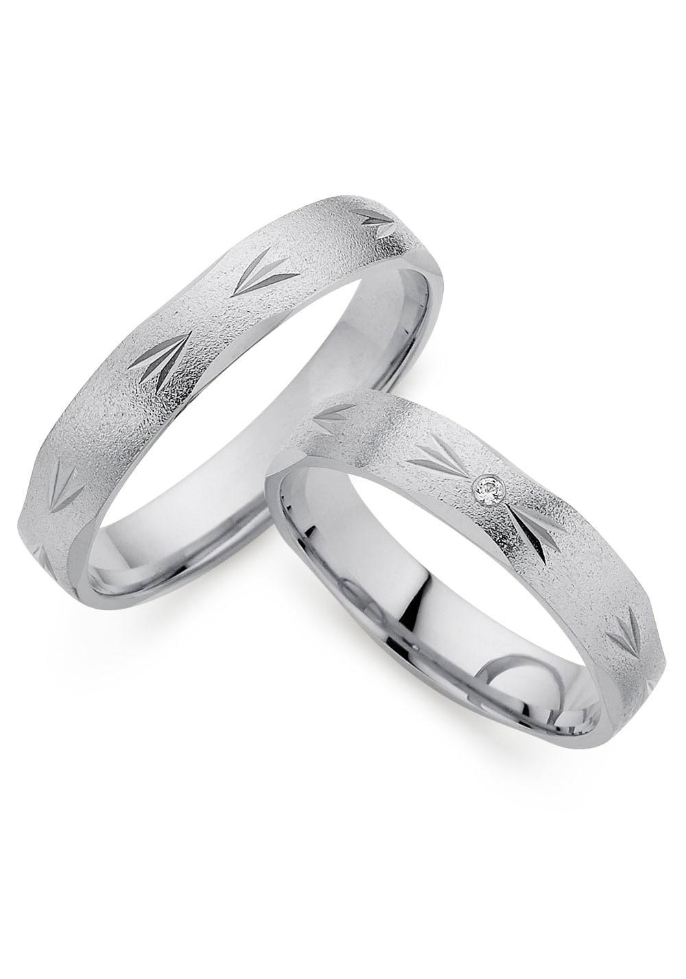 Trauring PHÖNIX "Schmuck Geschenk Silber 925 Ehering LIEBE, 930788, 930789" Gr. 51, silber (silberfarben), Fingerringe, 51, ohne Brillant, Silber 925 (Sterlingsilber), 4mm, Made in Germany - wahlweise mit oder ohne Brillant Image