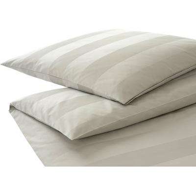 Bettwäsche ELEGANTE "En Bloc", grau (kiesel), B/L: 155cm x 220cm, , Jacquard, B/L: 80cm x 80cm, Jacquard, Obermaterial: 100% Baumwolle, Bettwäsche, angenehmes Hautgefühl Image