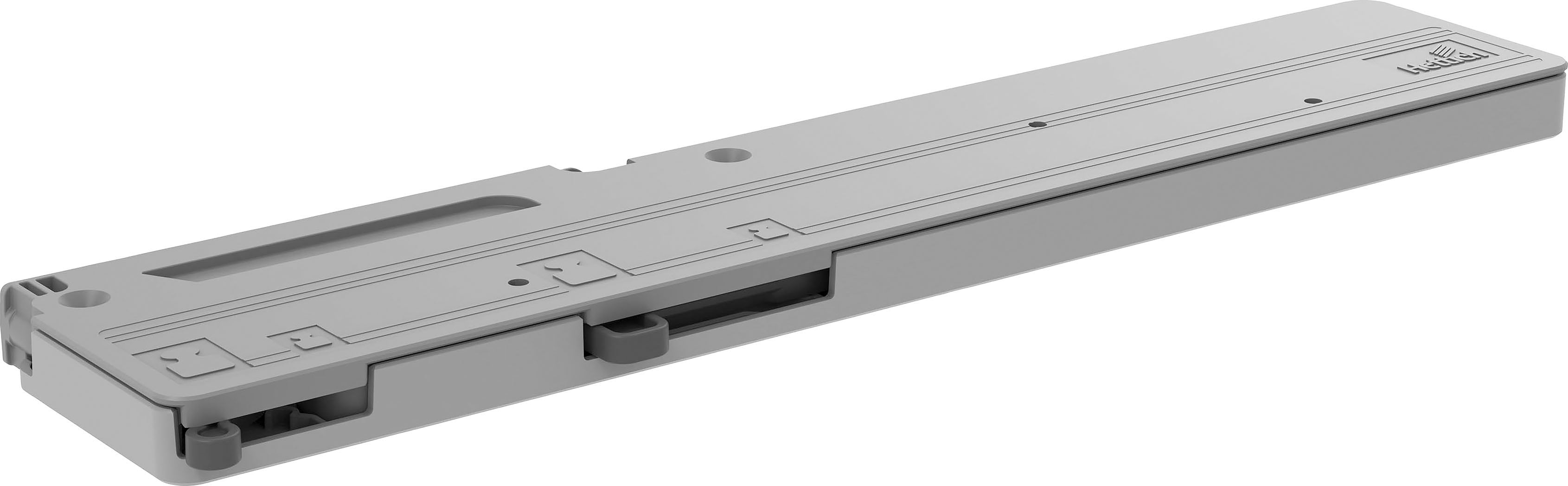 Türdämpfer WIEMANN, grau, B:28cm H:4cm T:2cm, Kunststoff, Türdämpfer, für 2-türige Schwebetürenschränke