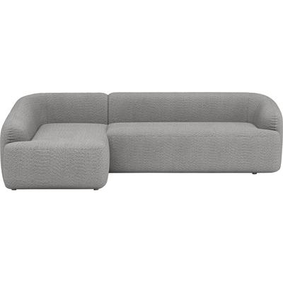 Ecksofa INOSIGN "Nergal, organisches Design, Breite 296cm, L-Form", grau (graphit), B:296cm H:81cm T:196cm, 100% Polyester, Sofas, Modernes Design, schlichte Optik, stilvoller Blickfang im Wohnzimmer Image
