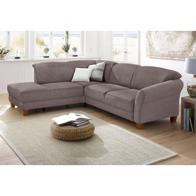Ecksofa HOME AFFAIRE "Gotland L-Form", grau (taupe), B:257cm H:84cm T:212cm, Struktur (100% Polypropylen), Luxus-Microfaser ALTARA NUBUCK (100% Polyester), 90% Polyester/10% Polyamid Luxus-Microfaser (100% Polyester), Sofas, wahlweise mit... Image