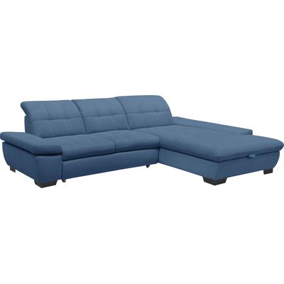 Ecksofa ALINA "Salima", blau (brillantblau tbs 6), B:297cm H:90cm T:204cm, Sofas, Inklusive Rückenlehnenverstellung Image