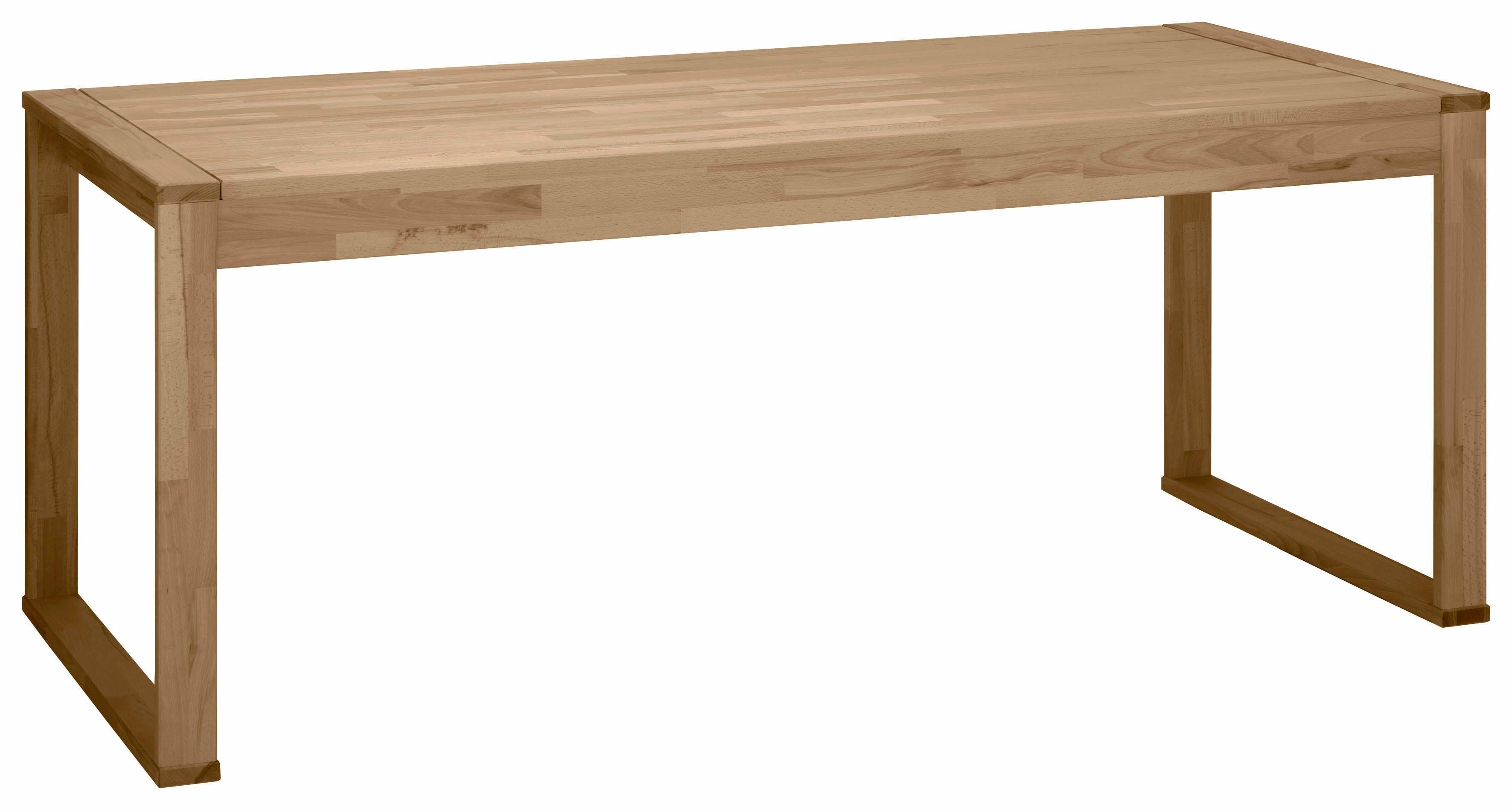 Schreibtisch VOGL MÖBELFABRIK "Toronto, Bürotisch, aus Massivholz, oder Echtholzfurnier", braun (wildeiche), B:180cm H:74cm T:80cm, Tische, In 2 Breiten, 180 cm und 140 cm