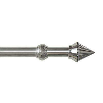Gardinenstange GARESA "SEMARA", grau (chromfarben), L:300cm Ø:28mm, Kunststoff, Stahl, Gardinenstangen, Vorhanggarnitur, Kunststoff, verlängerbar, mit Ringe/2 Lauf Gleiter Image