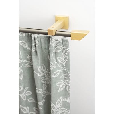 Gardinenschiene GARESA "Cubus, Quadros Innenlauf", beige (natur, chromfarben), L:270cm, Gardinenstangen, Innenlauf-Vorhanggarnitur, verlängerbar, Holz-Aluminium Image