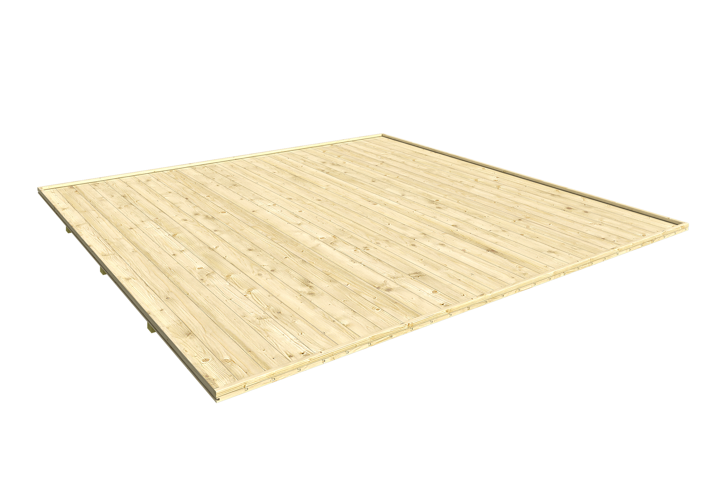 Gartenhaus-Fußboden NORDIC HOLZ "FELIX_FYNN 2", beige (natur), B:244cm H:2,8cm T:244cm, Holz, Gartenhaus-Fußböden, passend für die Gartenhäuser Finn und Felix