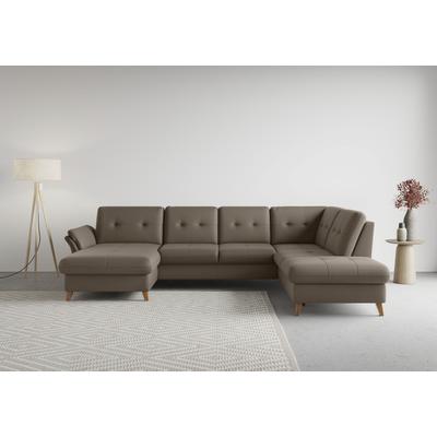 Wohnlandschaft SIT & MORE "Göteborg", braun (nuss), B:327cm H:90cm T:226cm, Sofas, inkl. Sitztiefenverstellung, wahlweise mit Bettfunktion & Bettkasten Image