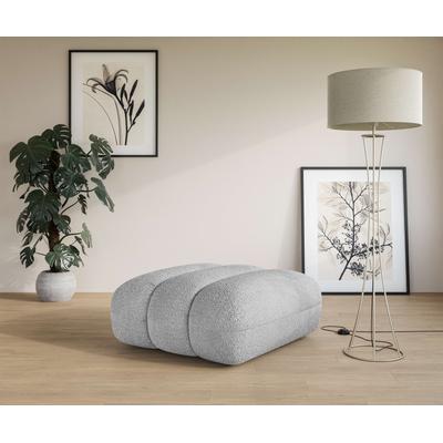 Polsterhocker "Priya Sitzhocker, moderne Steppung, auch in Bouclé", grau (hellgrau), B:90cm H:46cm T:106cm, 100% Polyester, LEGER HOME BY LENA GERCKE, Hocker, gemütlich und modern, Maße B/T/H: 90/106/46 cm Image