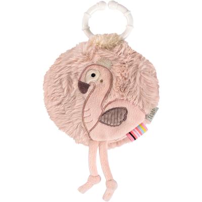 Greifspielzeug FEHN "Lazy, Crazy & Pink, Stoffbuch Flamingo", rosa (rose), Greifspielzeug, KinderB:13cm H:2,3cm L:14cm, Plüsch, Softvelour, Nicki, B:13cm H:2,3cm L:14cm