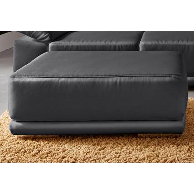 Polsterhocker SIT & MORE "Coria", schwarz, B:103cm H:40cm T:69cm, Luxus-Microfaser ALTARA NUBUCK (100% Polyester), Kunstleder SOFTLUX, Struktur ( 100% Polyester), Struktur fein ( 90% Polyester; 10% Polyamid), Hocker Image