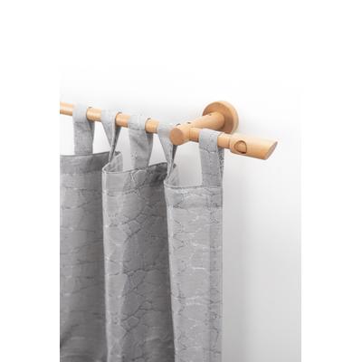 Gardinenstange GARESA "PILA", rot (rotbuchefarben), L:130cm Ø:20mm, Holzwerkstoff, Gardinenstangen, Vorhanggarnitur, verlängerbar, Knopf mit Ausschnitt, ohne Ringe Image
