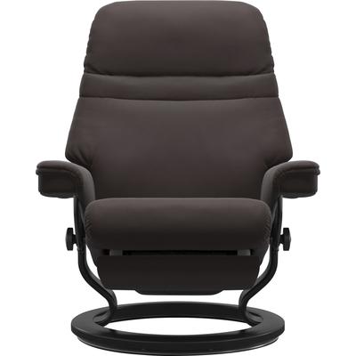 Relaxsessel STRESSLESS "Sunrise", braun (chocolate paloma), B:79cm H:103cm T:78cm, Leder BATICK: BATICK ist ein leicht korrigiertes, durchgefärbtes und genarbtes Möbelleder, bei dem die meisten Unebenheiten und Spuren in der Regel entfernt wurden.,... Image