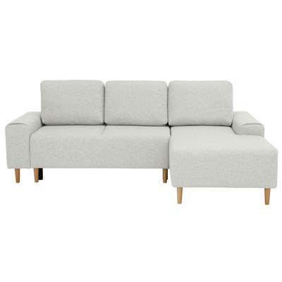 Ecksofa INOSIGN "Samu L-Form", beige (creme), B:235cm H:93cm T:160cm, Microfaser PRIMABELLE (100% Polyester), Samtoptik (100% Polyester), Struktur fein (100% Polyester), Sofas, wahlweise mit Bettfunktion und Bettkasten Image