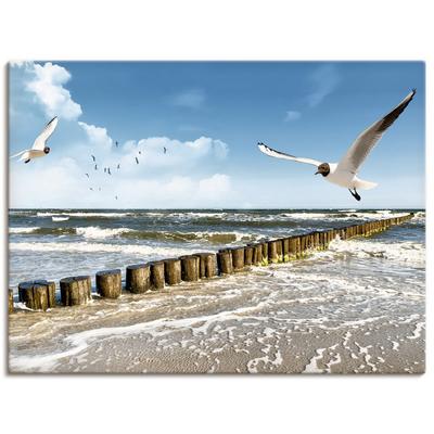 Wandbild ARTLAND "Ostsee", blau (farbe bild(er): blau), B:80cm H:60cm, Canvas, Leinwand, Bilder, als Leinwandbild, Poster, Wandaufkleber in verschied. Größen Image