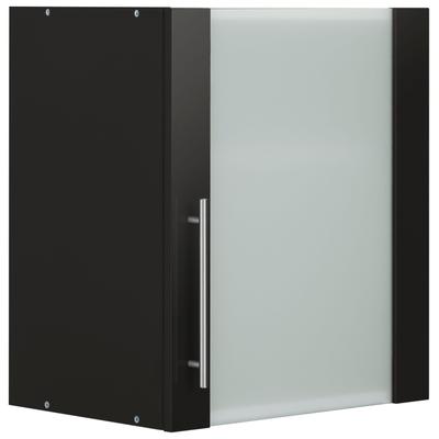 Glashängeschrank WIHO KÜCHEN "Cali", schwarz (front: anthrazit glanz, korpus: anthrazit matt), B:50cm H:56,5cm T:35cm, Schränke, Front mit Glaseinsatz Image