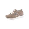 Schnürschuh WALDLÄUFER, Damen, Gr. 4,5, grau (taupe), Nubukleder, Glattleder, modisch, Schuhe
