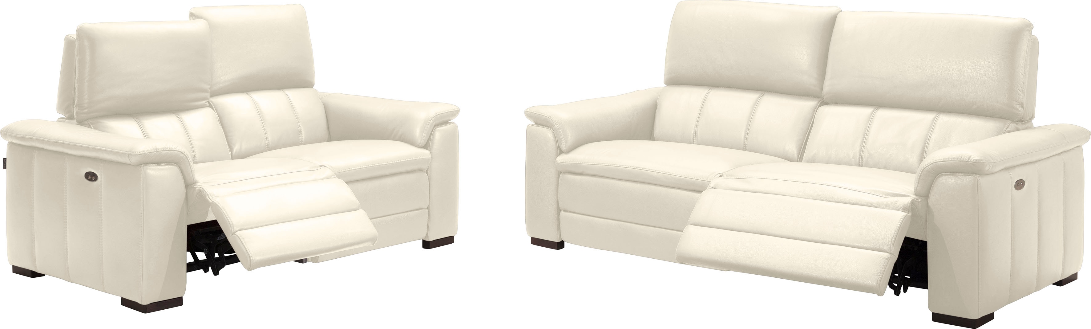 Polstergarnitur EGOITALIANO "Capucine", beige (cremeweiß,), B:200cm H:99cm T:97cm, Sitzmöbel-Sets, bestehend aus einem 2-Sitzer und einem 2,5-Sitzer