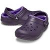 Clog CROCS "Classic Lined", Damen, Gr. 42, schwarz iris, casual, Schuhe, Pantolette, Hausschuh, Winterschuh mit Warmfutter
