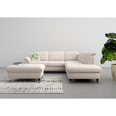 Ecksofa SIT & MORE "Maggiore L-Form", grau (elefant), B:261cm T:224cm, 95% Polyester, 5% Polyamid, Sofas, wahlweise mit Kopfteilverstellung, Bettfunktion und Stauraum Image