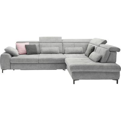 Ecksofa "SO 3400 Sitzhöhe 47cm oder 49cm, Sitztiefe verstellbar, B/T 317/220 cm", famosa grau, B:317cm H:84cm T:220cm, 100% Polyester, SET ONE BY MUSTERRING, Sofas, Kaltschaumpolsterung, Flachgewebe, whlw. mit Funktionen, Sitzhöhe 47 Image