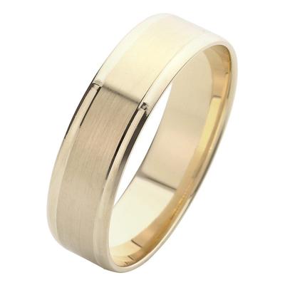 Trauring FIRETTI "Schmuck Geschenk Gold 375 Hochzeit Ehering Trauring "LIEBE" Gr. 21, gold (gelbgoldfarben), Fingerringe, 21, ohne Brillanten, Gelbgold 375, 6mm, Made in Germany, wahlweise mit oder ohne Brillanten Image