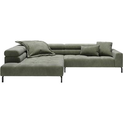 Ecksofa PLACES OF STYLE "Cleveland, L-Form, incl. Kopfteilverstellung, Breite 311 cm", grün (turtle), B:311cm H:71cm T:219cm, 88% Polyester, 12% Polyacryl, Sofas, wahlweise elektrischer Sitzvorzug Image