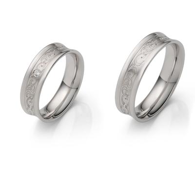 Trauring FIRETTI "Schmuck Geschenk Silber 925 Hochzeit Ehering Partnerring "LIEBE" Gr. 66, silber (silberfarben), Fingerringe, 66, ohne Zirkonia, Silber 925 (Sterlingsilber), 6mm, Made in Germany - wahlweise mit oder ohne Zirkonia Image